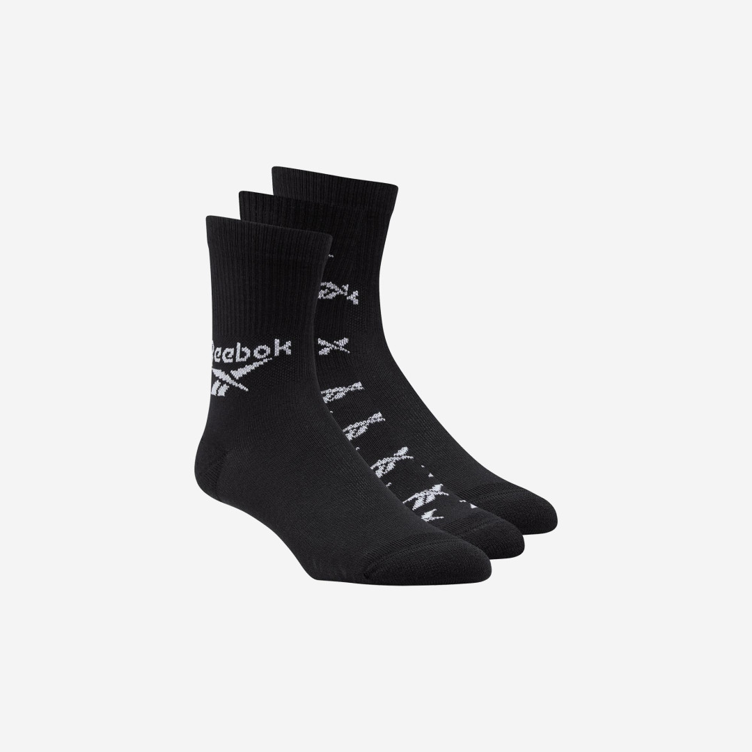 Medias Reebok CL FO Crew Sock 3P Unisex Urbano Negro