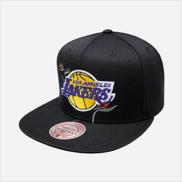 Gorro Mitchell & Ness NBA LA Flor Snapback Lakers Hombre