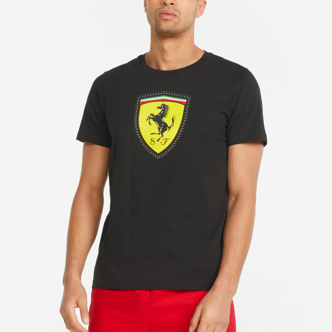Polo Puma Ferrari Race Colored Big Shield Tee Hombre